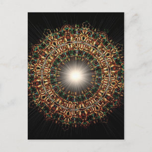 Stained Glass Burst Postcard
