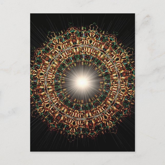 Stained Glass Burst Postcard (Front)