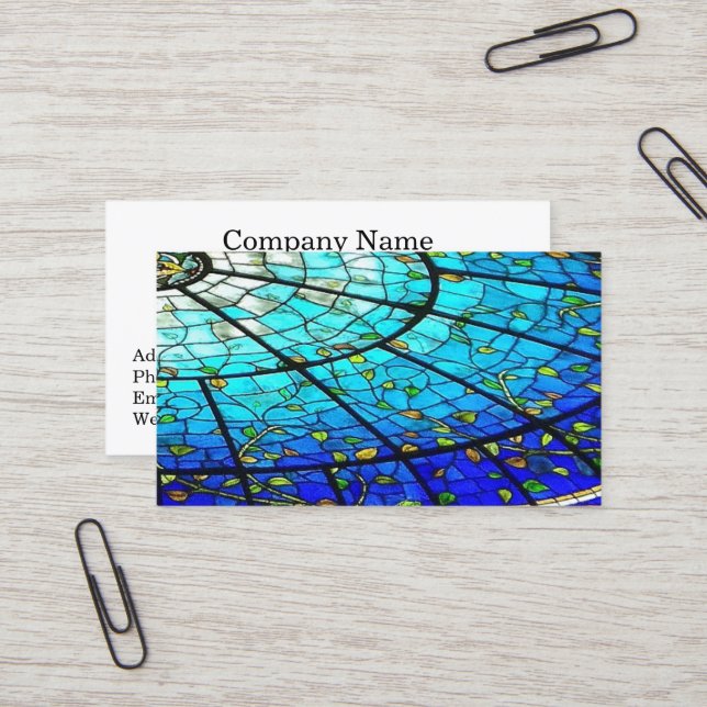 Stained Glass Business Card (Front/Back In Situ)