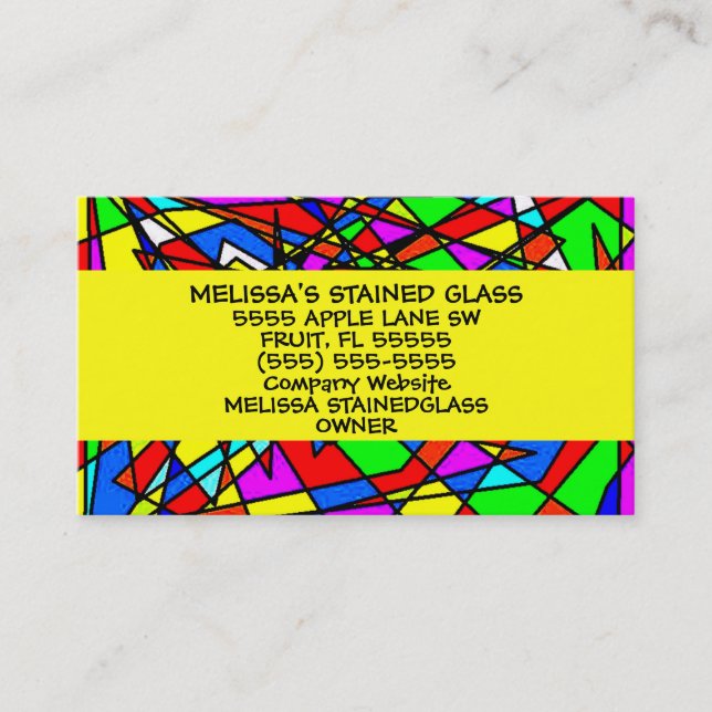 Stained Glass Business Card (Front)