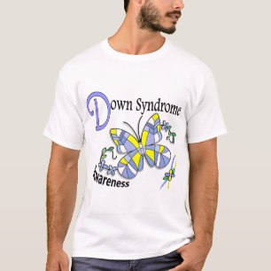 Stained Glass Butterfly 2 Down Syndrome T-Shirt