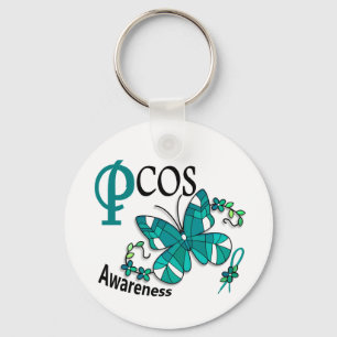 Stained Glass Butterfly 2 PCOS Key Ring