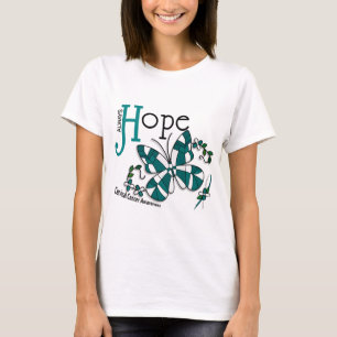 Stained Glass Butterfly Cervical Cancer T-Shirt