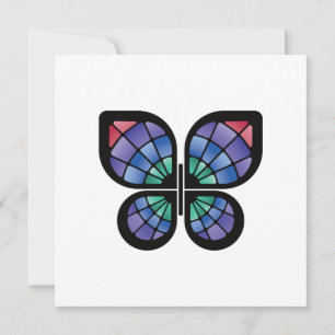 Stained Glass Butterfly Holiday Card