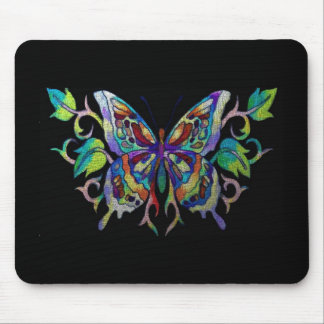 stained glass butterfly mouse mat