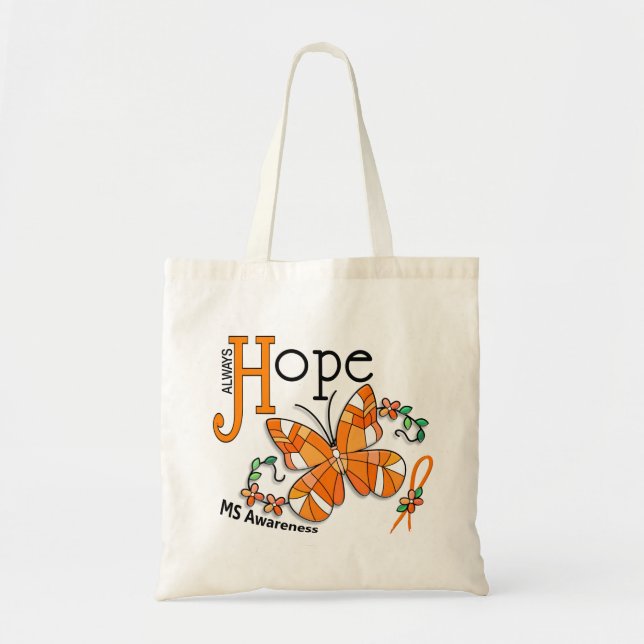 Stained Glass Butterfly MS Tote Bag (Front)