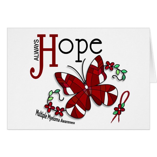 Stained Glass Butterfly Multiple Myeloma (Front Horizontal)