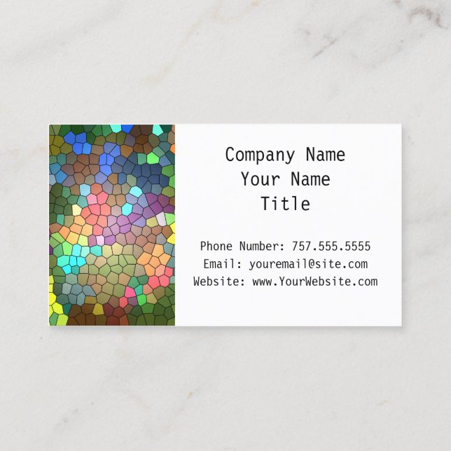 Stained Glass by Shirley Taylor Business Card (Back)