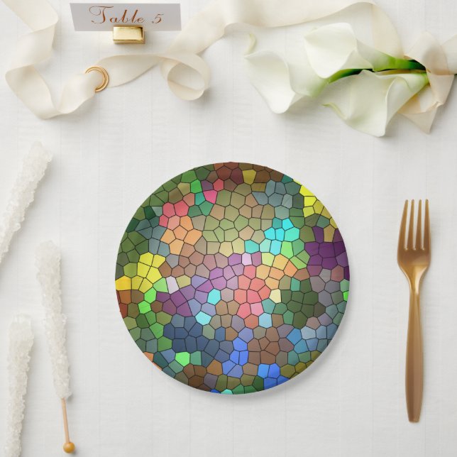 Stained Glass by Shirley Taylor Paper Plate (Wedding)