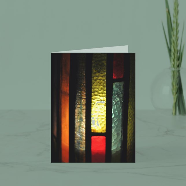 Stained Glass  Candlelight Christmas Card (Creator Uploaded)