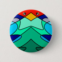 Stained Glass Cardinal Abstract Design
