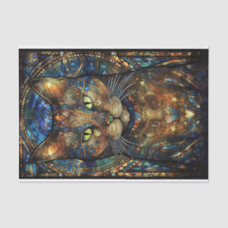 Stained Glass Cat 2 Tissue Paper