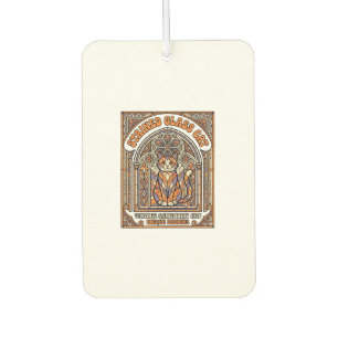 Stained Glass Cat Cat Stained Glass Church Vintage Car Air Freshener