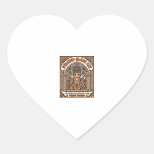 Stained Glass Cat Cat Stained Glass Church Vintage Heart Sticker