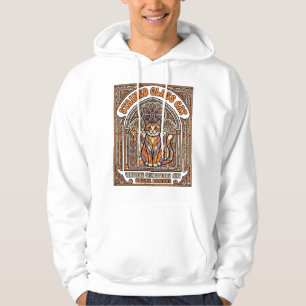 Stained Glass Cat Cat Stained Glass Church Vintage Hoodie