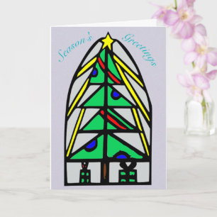 Stained Glass Christmas Card