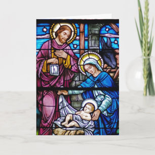 Stained Glass Christmas Holiday Card
