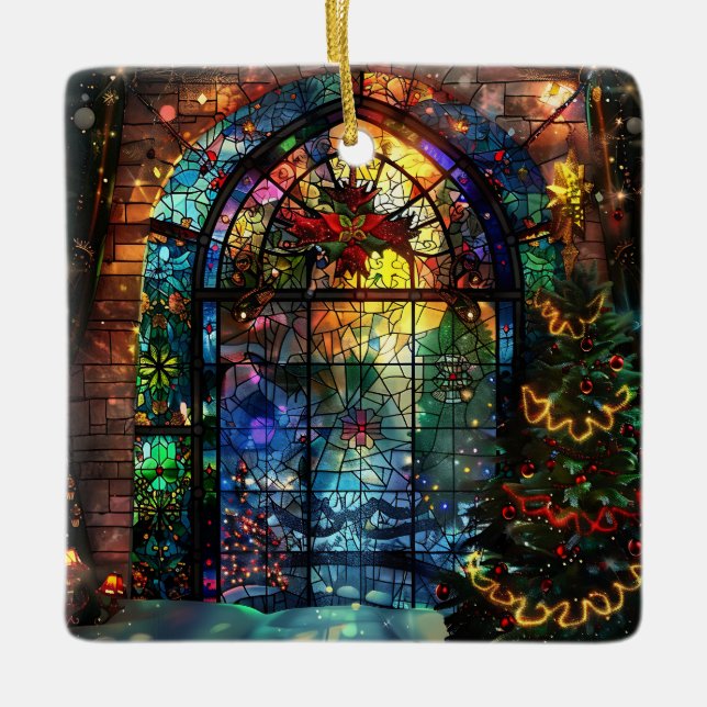 Stained Glass Christmas Ornament (Front)