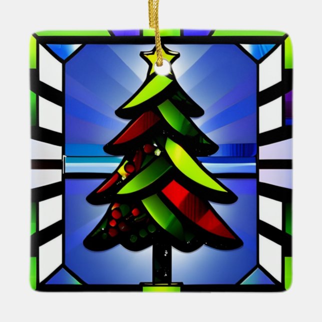 Stained glass Christmas ornament (Front)