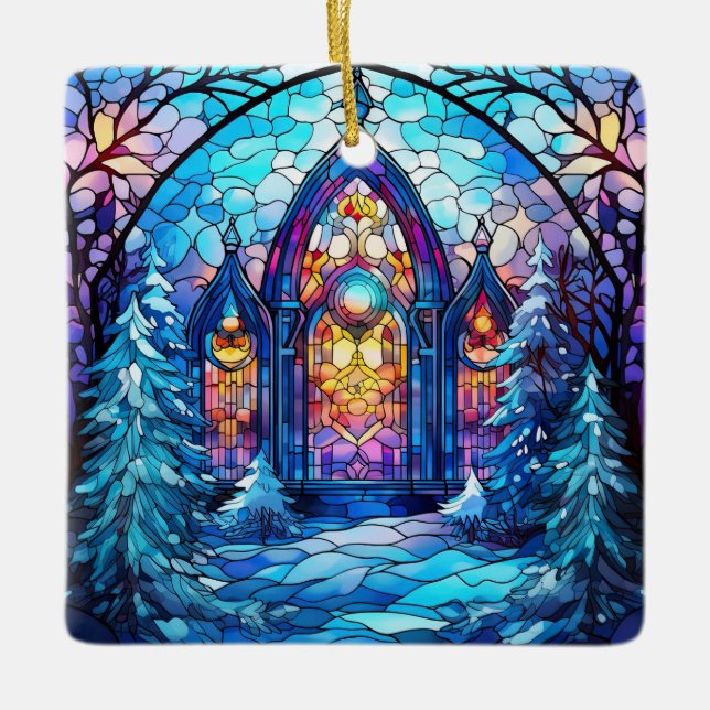 Stained Glass Christmas Ornament (Front)