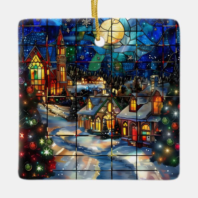 Stained Glass Christmas Ornament (Front)