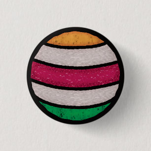 Stained Glass Christmas Ornament Present Decor 3 Cm Round Badge