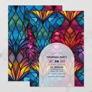 Stained Glass Christmas Party Invitation