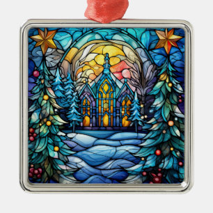 Stained Glass Church Ornament