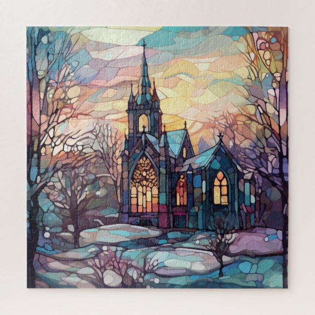 Stained Glass Church Puzzle (Vertical)