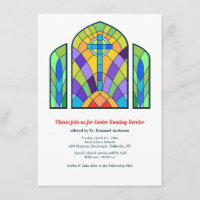 Stained Glass Church Service Invitation