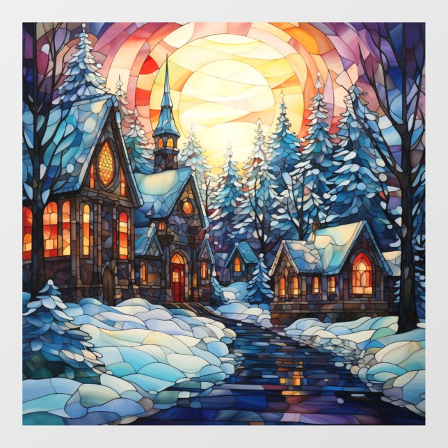Stained Glass Church Window Cling (Sheet)