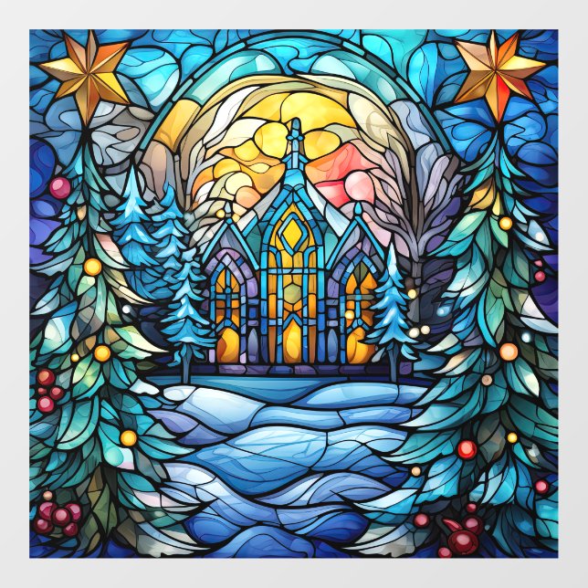 Stained Glass Church Window Cling (Sheet)