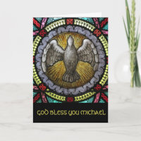 Stained Glass Church Window Holy Spirit Dove
