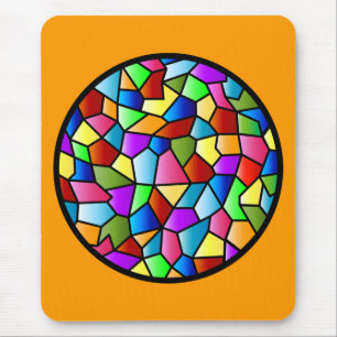 Stained Glass Circle Mousepad