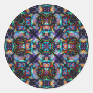 Stained Glass Classic Round Sticker