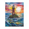 Stained Glass Coastal Lighthouse Art