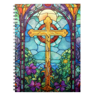 Stained Glass Cross Notebook