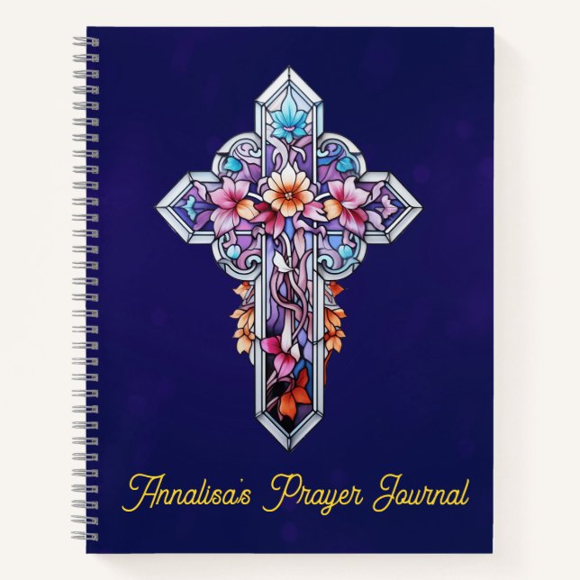 Stained Glass Cross Prayer Journal (Front)