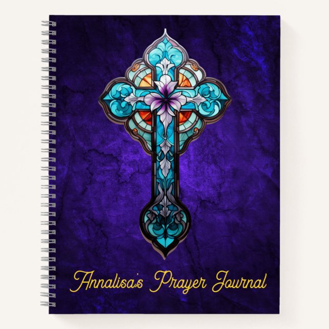 Stained Glass Cross Prayer Journal (Front)