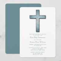 Stained Glass Crucifix Communion or Confirmation