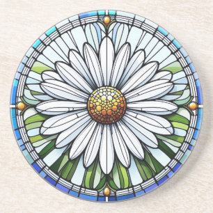 Stained Glass Daisy #3 Coaster