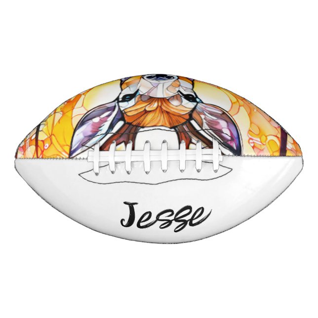 Stained Glass Deer American Football (Front)