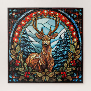 Stained Glass Deer Puzzle
