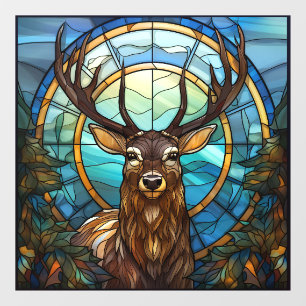 Stained Glass Deer Window Cling