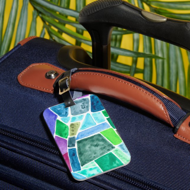 Stained Glass Design Luggage Tag (Front Insitu 1)