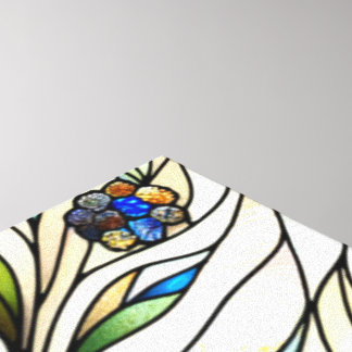 Stained Glass Design Wildflowers and Butterflies Canvas Print