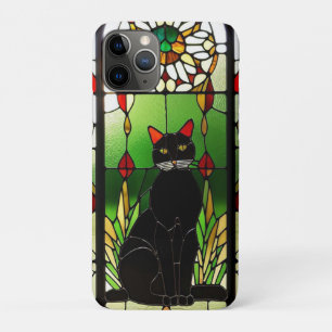 Stained Glass Design with Cat iPhone 11 Pro Case