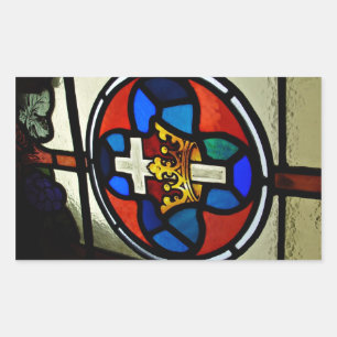 Stained Glass detail Rectangular Sticker
