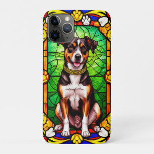 Stained Glass Dog Portrait iPhone 11 Pro Case