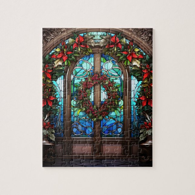 Stained Glass Door Jigsaw Puzzle (Vertical)